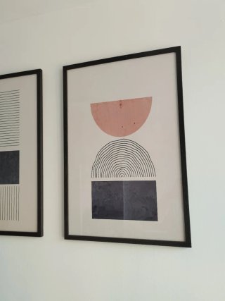 Set di 3 quadri decorativi astratti