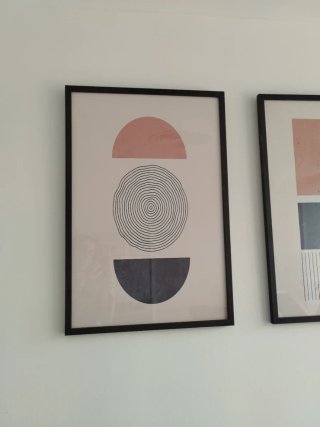 Set di 3 quadri decorativi astratti