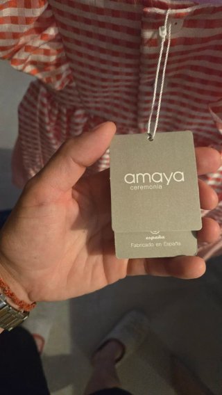 Vestido de niña cuadros rojo y blanco talla8