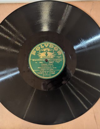 Portadiscos Antiguo Beethoven + 12 Discos RPM