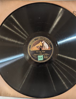 Portadiscos Antiguo Beethoven + 12 Discos RPM