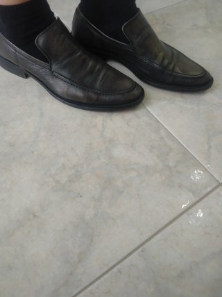 Scarpe uomo vintage pelle blu taglia 42