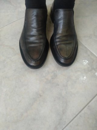 Scarpe uomo vintage pelle blu taglia 42