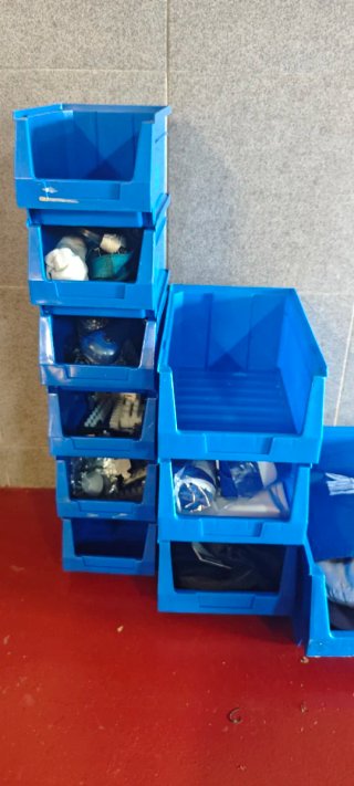 10 Cajas de almacenaje TAYG azules