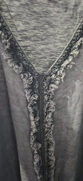 Vestido gris talla única con detalles