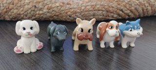 Lote 5 figuras perros