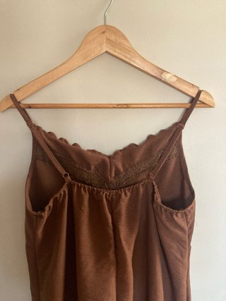 Vestido marrón tirantes talla M. Muy fresquito.