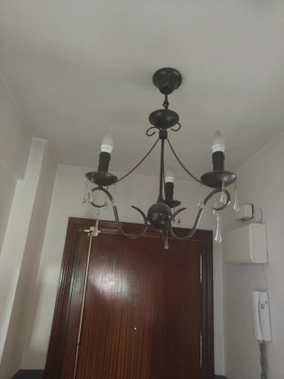 Lámpara Candelabro hierro forjado