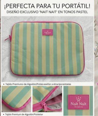 Funda portátil Nait Nait rayas pastel 14 pulgadas