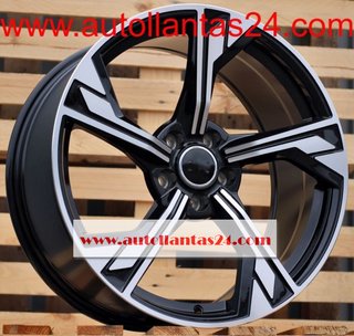 8835 JUEGO DE 4 LLANTAS AUDI RS BLACK META r950742