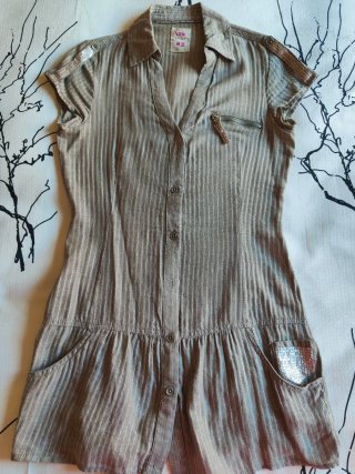 Camisa Larga Detalles Lentejuelas
