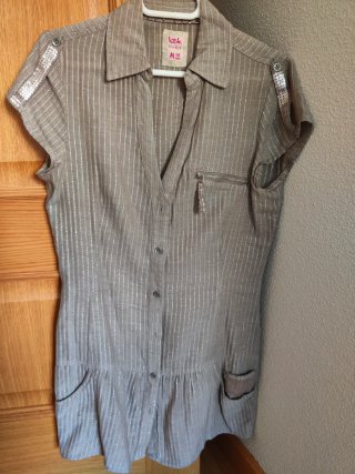 Camisa Larga Detalles Lentejuelas