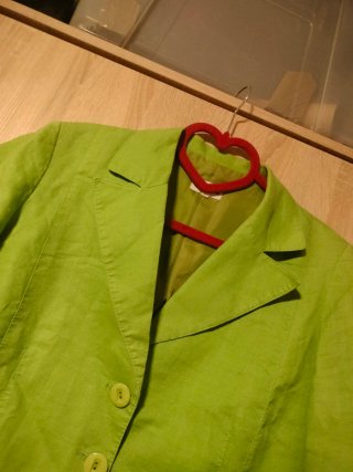 Blazer chaqueta lisa  verde para eventos