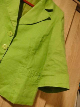 Blazer chaqueta lisa  verde para eventos