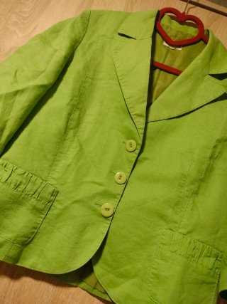 Blazer chaqueta lisa  verde para eventos