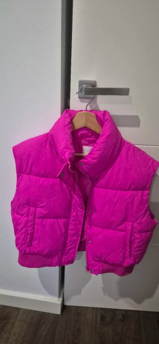 Chaleco rosa acolchado talla única