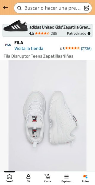 Zapatillas Fila Disruptor Niña Talla 37
