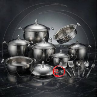 Batteria di pentole in acciaio inox