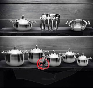 Batteria di pentole in acciaio inox
