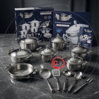 Batteria di pentole in acciaio inox