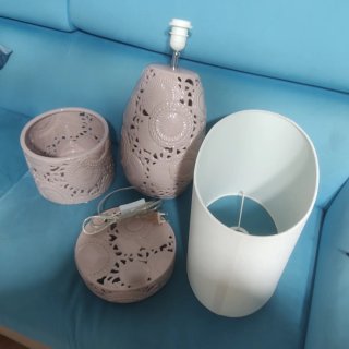 Affarone Lampada e vaso in pregiata ceramica rosa