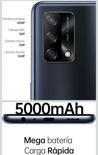 OPPO A74 5G 128GB 6GB RAM Color plateado