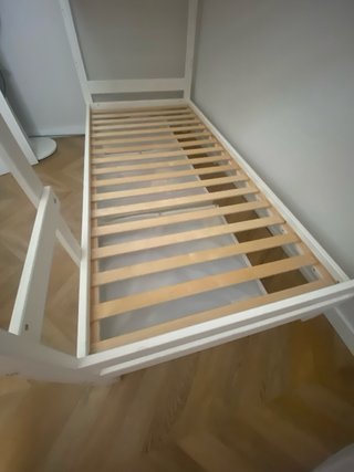Litera madera blanca con colchones