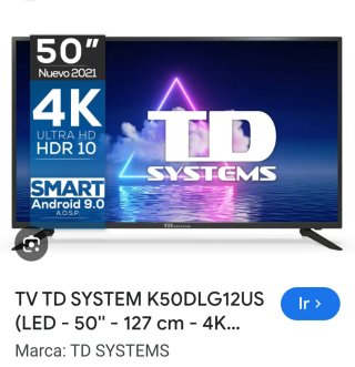 TV TD SYSTEMS K50DLG12US 50 4K Smart TV usado 8 me