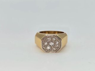 Anillo Oro 18k Diamantes 11.98gr