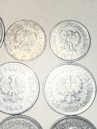 Lote monedas Polonia 2zl, 1zl, 50, 20, 10, 5, 1 gr