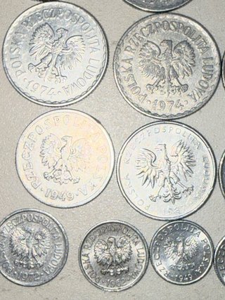 Lote monedas Polonia 2zl, 1zl, 50, 20, 10, 5, 1 gr