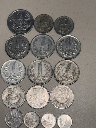Lote monedas Polonia 2zl, 1zl, 50, 20, 10, 5, 1 gr