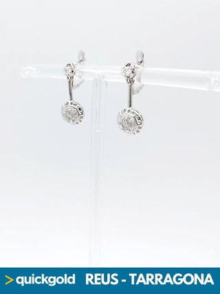 040-04-00650 PENDIENTES ORO BLANCO 18K