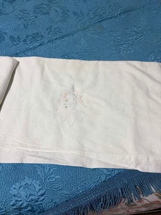 Lenzuola vintage corredo ricamate