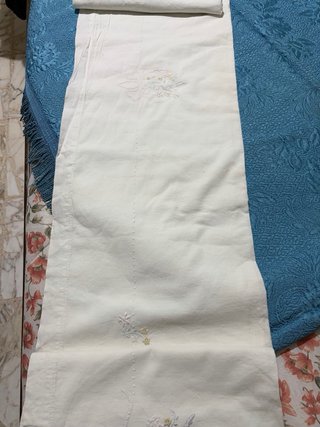 Lenzuola vintage corredo ricamate