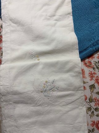 Lenzuola vintage corredo ricamate
