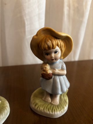 Pareja figuras porcelana pintadas a mano