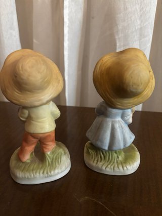 Pareja figuras porcelana pintadas a mano