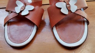 Sandalias Veletto Naranja y Blanco Mariposa