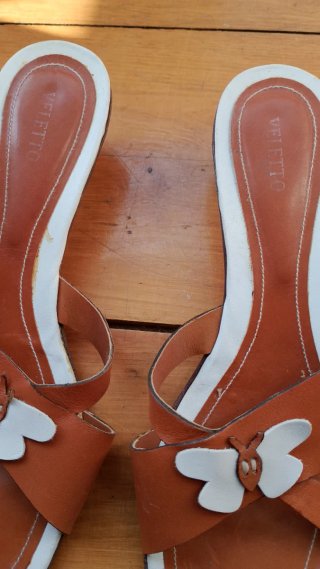Sandalias Veletto Naranja y Blanco Mariposa
