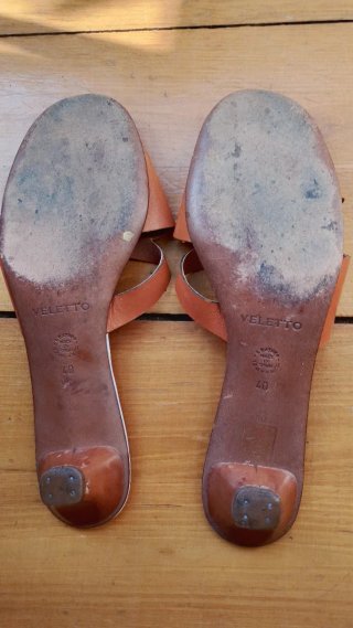Sandalias Veletto Naranja y Blanco Mariposa