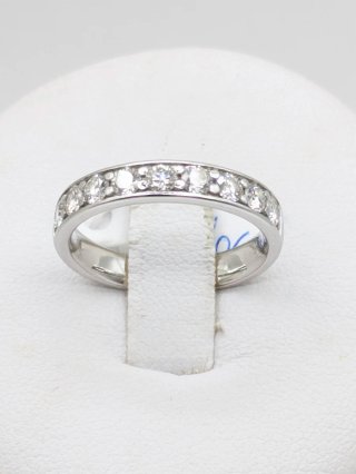 Anillo Oro 18k Blanco Diamantes