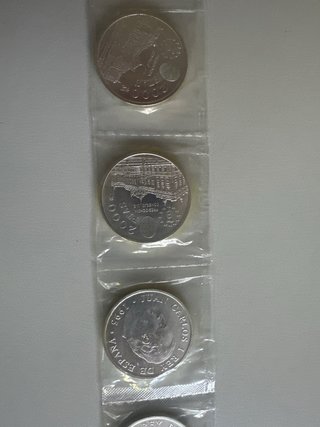 Monedas Plata 2000 PTS (Lote) de 10 monedas
