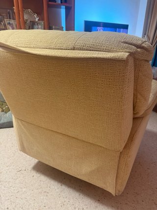 Sillón reclinable beige tela