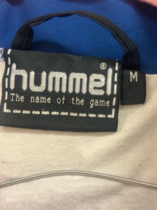 Hummel Vintage 90s Track Jacket Azul Blanco Retro