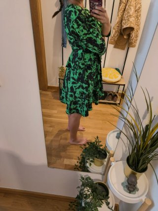 Vestido verde estampado ideal evento