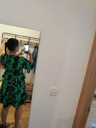 Vestido verde estampado ideal evento