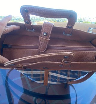 Bolso Adolfo Dominguez U Marrón y Azul
