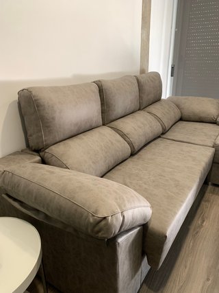 Sofá modular beige y gris
