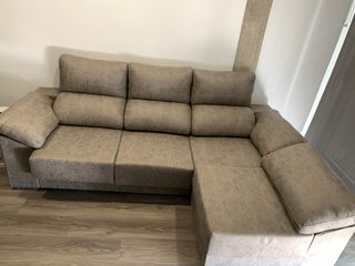 Sofá modular beige y gris